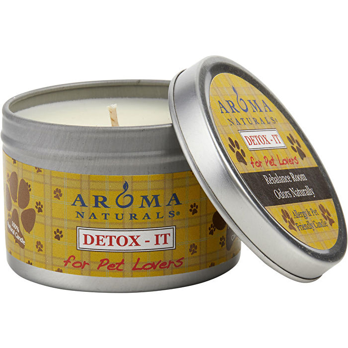 Aroma Naturals Detox-it Aromatherapy One 2.5x1.75 Inch Soy/beeswax Blend Aromatherapy Candle For Pet Lovers
