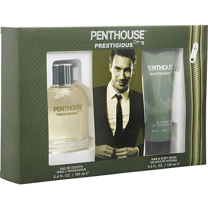 Penthouse Prestigious Eau De Toilette Spray 90ml/3.4oz & Hair & Body Wash 150ml/5oz