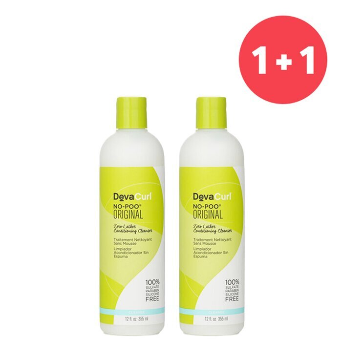 DevaCurl 【1+1 Set】No-Poo Original (Zero Lather Conditioning Cleanser - For Curly Hair) 355ml/12oz