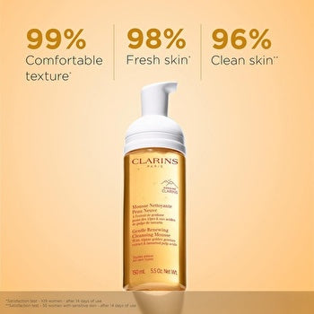 Clarins Gentle Renewing Cleansing Mousse With Alpine Golden Gentian Extract & Tamarind Pulp Acids All Skin Types 150ml/5oz