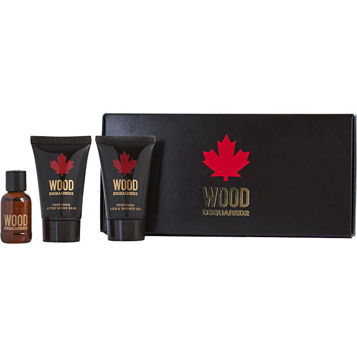 Dsquared2 Wood Eau De Toilette Spray 5ml/0.17oz & Aftershave Balm 25ml/0.8oz & Shower Gel 25ml/0.8oz
