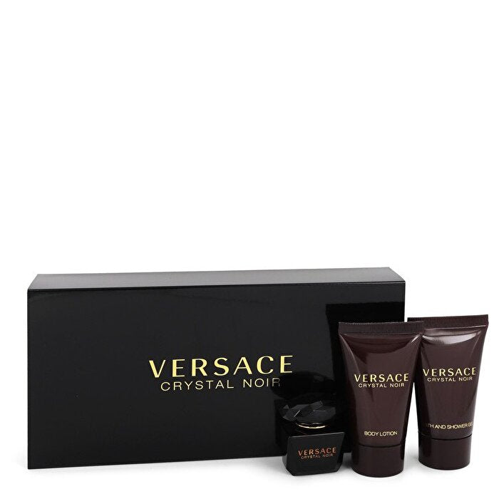 Versace Crystal Noir Gift Set - Mini Eau De Toilette + .8 oz Shower Gel + .8 oz Body Lotion