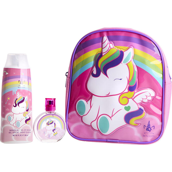 Air Val International Eau My Unicorn Eau De Toilette Spray 30ml/1.7oz & Shower Gel 300ml/10oz & Backpack