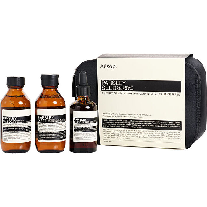 Aesop Parsley Seed Anti-oxidant Skin Care Set: Facial Cleanser & Facial Toner & Intense Serum 100ml/3.4oz