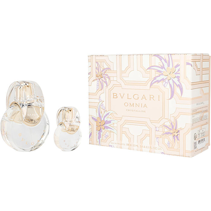 Bvlgari Omnia Crystalline Eau De Toilette Spray 90ml/3.4oz & Eau De Toilette Spray 0.5oz