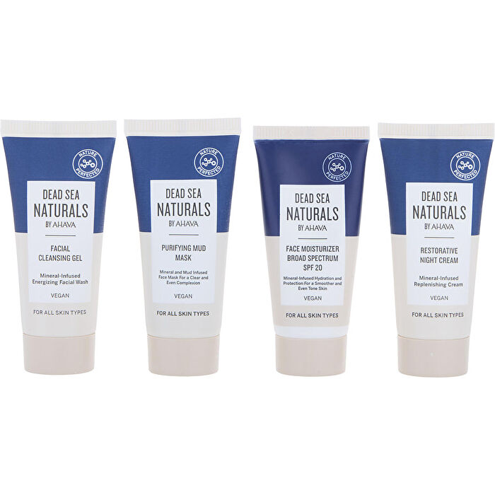 Ahava Dead Sea Naturals Set: Refreshing Cleansing Gel 15ml/0.5oz & Facial Moisturizer Broad Spectrum Spf 20 15ml/0.5oz & Restorative Night Cream 15ml/0.5oz & Purifying Mud Mask 15ml/0.5oz & Daily Eye Cream 3ml/0.1oz 5pcs