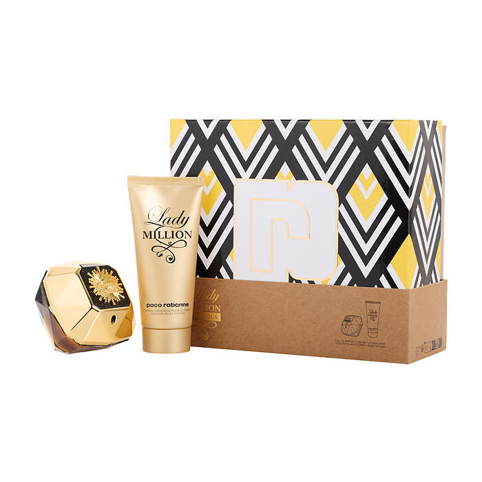 Paco Rabanne Lady Million Fabulous Eau De Parfum Intense Spray 60ml/2.7oz & Body Lotion 90ml/3.4oz
