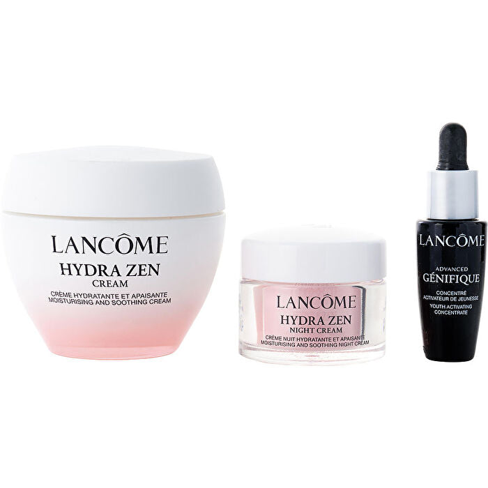 Lancome Hydra Zen Skincare Set: Advanced Genefique Youth Concentred 10ml/0.33oz & Moisturising And Soothing Cream 50ml/1.7oz & Night Cream 15ml/0.5oz 3pcs