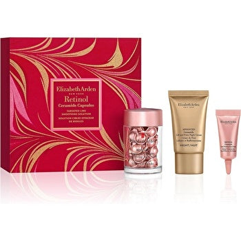 Elizabeth Arden Retinol Ceramide Capsules Set: Line Erasing Night Serum 30pcs +retinol Ceramide Line Erasing Eye Cream 5ml/0.17oz & Advanced Ceramide Lift And Firm Night Cream 15ml/0.5oz 3pcs
