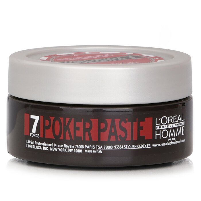 L'Oreal Professionnel Homme Poker Paste (Reworkable Compact Paste, Extreme Hold)(Random Packaging) 75ml/2.5oz