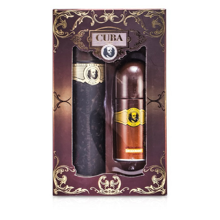 Cuba Gold Eau De Toilette Spray 90ml/3.3oz & Roll-on Deodorant 30ml/1.7oz