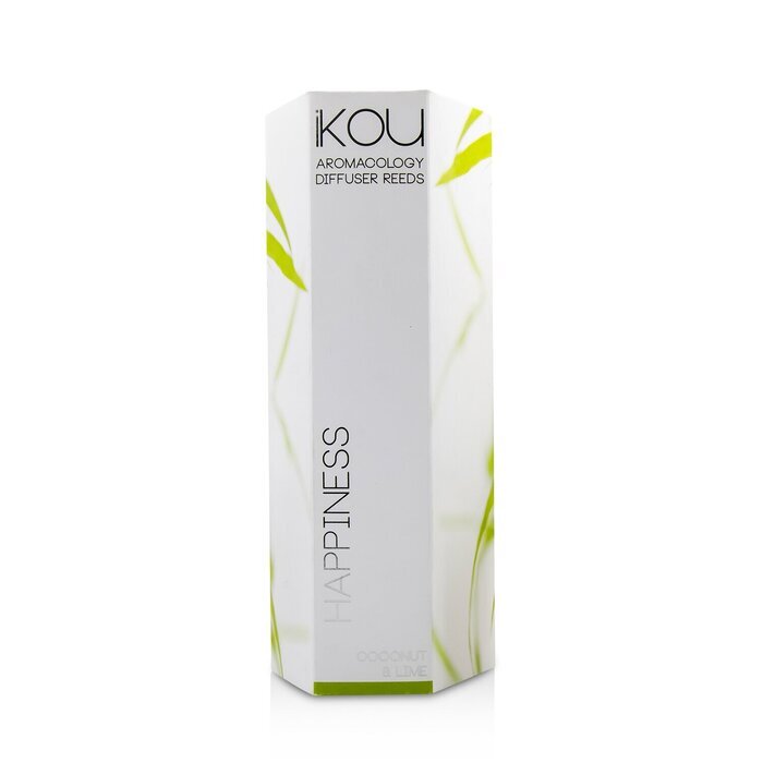 iKOU Aromacology Diffuser Reeds - Happiness (Coconut & Lime - 9 months supply) 175ml