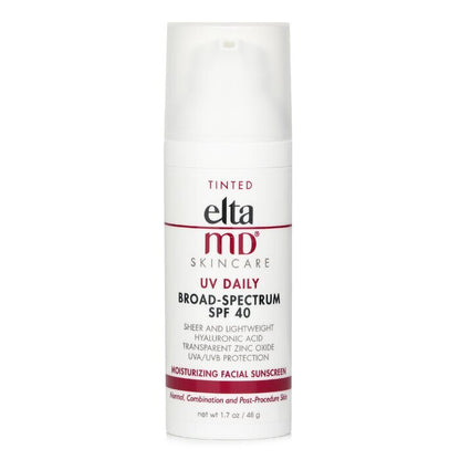 EltaMD UV Daily Moisturizing Facial Sunscreen SPF 40 - For Normal, Combination & Post-Procedure Skin - Tinted (Random Packaging) 48g/1.7oz