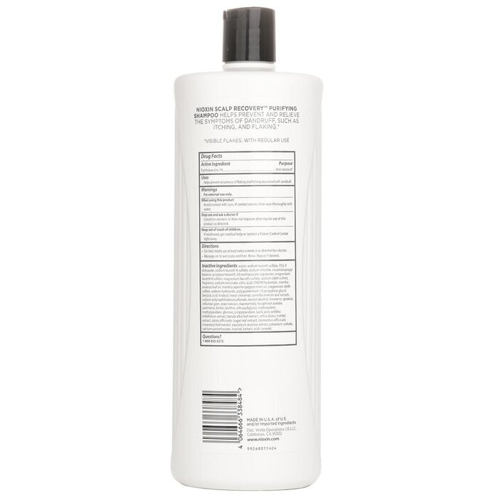 Nioxin Scalp Recovery Pyrithione Zinc Medicating Cleanser (For Itchy Flaky Scalp) (Random Packaging) 1000ml/33.8oz