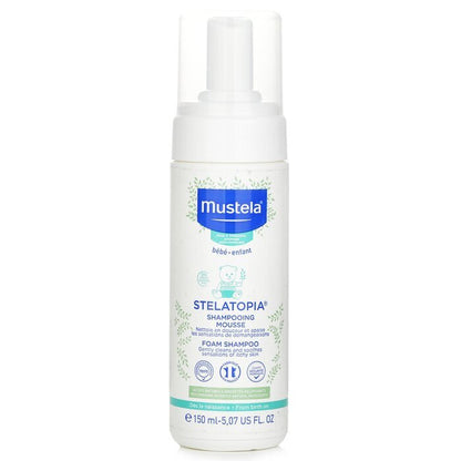 Mustela Stelatopia Foam Shampoo (Gently Cleans and Soothes Sensations of Itchy Skin) (Exp. Date  30 Nov 2026) 150ml/5.07oz