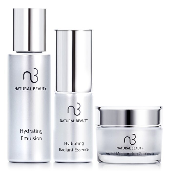 Natural Beauty Travel Set: Hydrating Emulsion 30ml + Hydrating Radiance Essence 14ml + Revital Moisturising Gel Cream 14g 3pcs