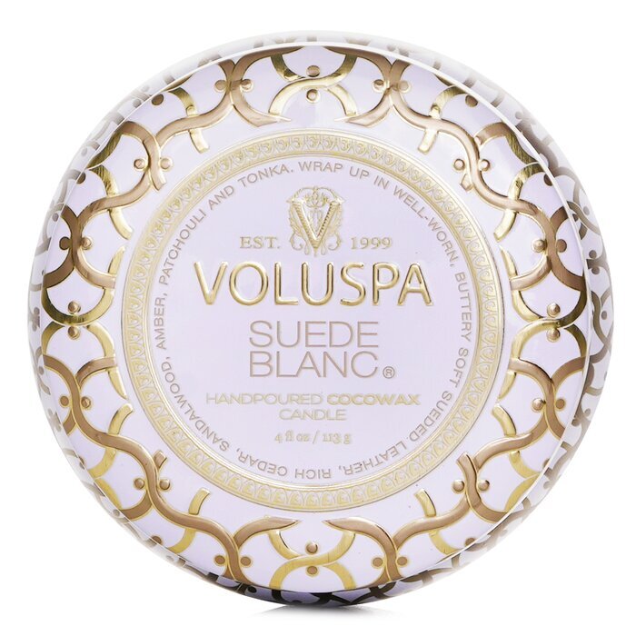 Voluspa Mini Tin Candle - Suede Blanc 113g/4oz