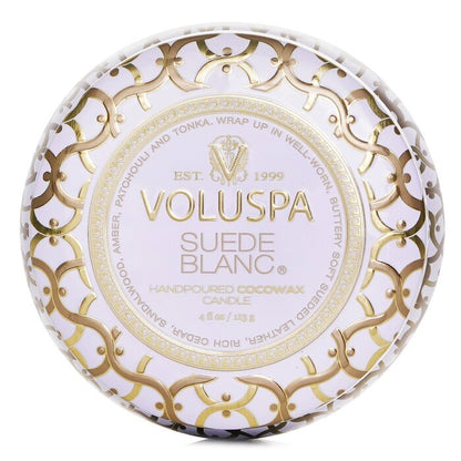 Voluspa Mini Tin Candle - Suede Blanc 113g/4oz