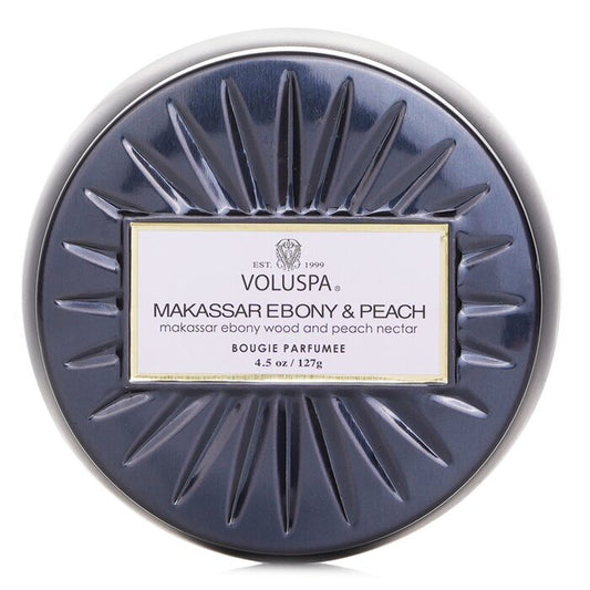 Voluspa Mini Tin Candle - Makassar Ebony & Peach 127g/4.5oz