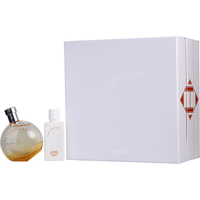 Hermes Eau Des Merveilles Eau De Toilette Spray 30ml/1.6oz & Body Lotion 30ml/1.35oz