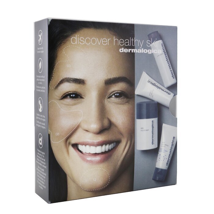 Dermalogica Discover Healthy Skin Kit: Precleanse 30ml+ Special Cleansing Gel 15ml+ Daily Microfoliant 13g+ Skin Smoothing Cream 15ml/0.5oz 4pcs