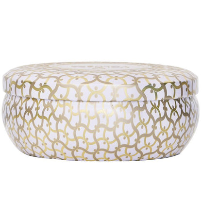 Voluspa 3 Wick Decorative Tin Candle - Suede Blanc 340g/12oz