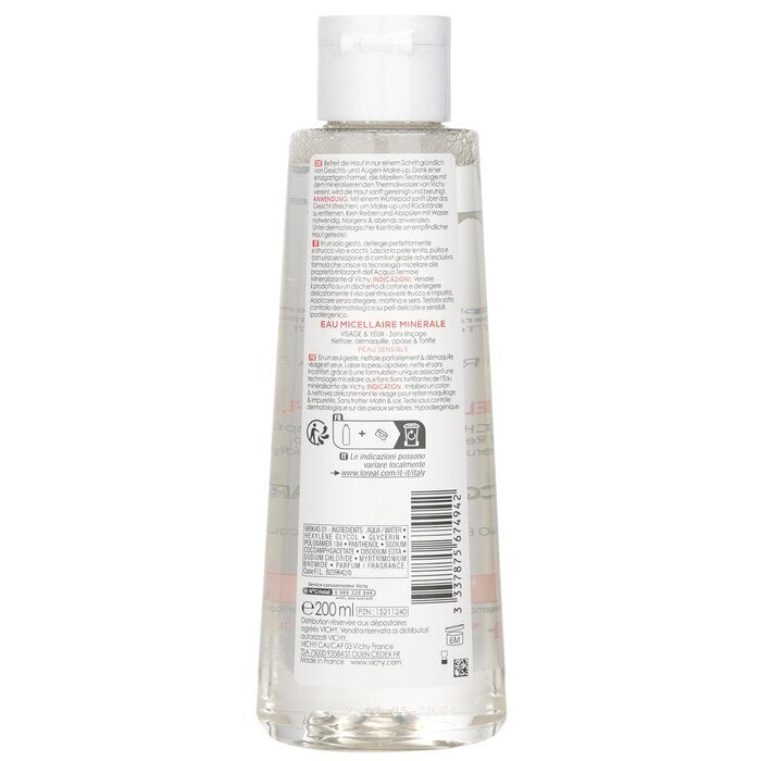 Vichy Purete Thermale Mineral Micellar Water - For Sensitive Skin(Random Packaging) 200ml/6.7oz