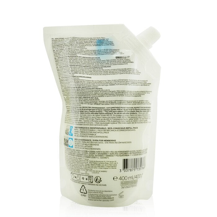 La Roche Posay Lipikar Syndet AP+ Lipid Replenishing Cream Wash Eco-Refill 400ml/13.3oz