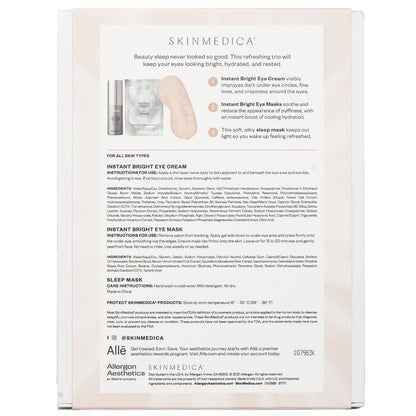 Skin Medica Instant Bright Eye Essentials Set: Instant Bright Eye Cream 14.2g + Instant Bright Eye Masks 6x2.34g + Sleep Mask 1pc 3pc