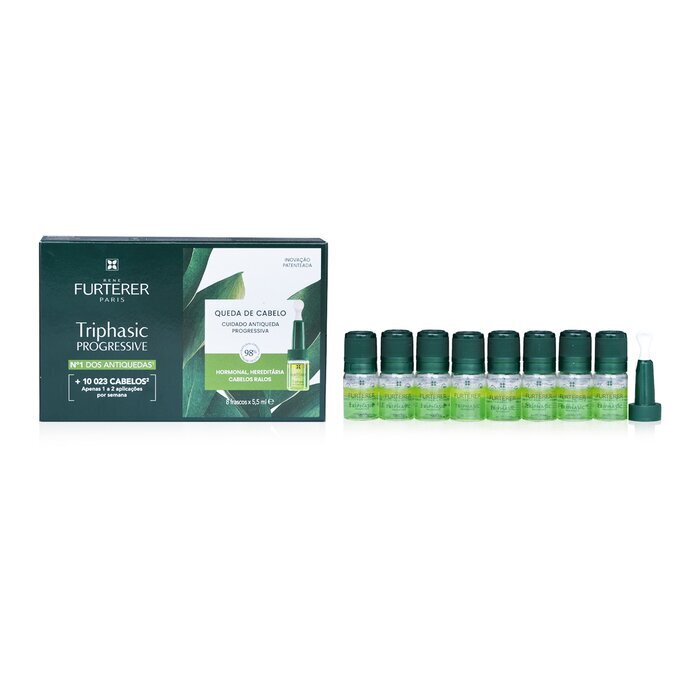 Rene Furterer Triphasic Progressive Anti-Hair Loss Treatment (Exp. Date 31 July 2026) 8x5.5ml/0.18oz
