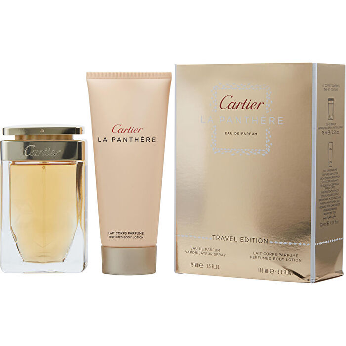 Cartier La Panthere Eau De Parfum Spray 75ml/2.5oz & Body Lotion 100ml/3.3oz (travel Offer)
