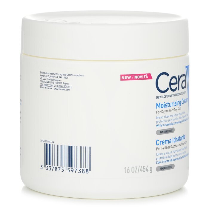 CeraVe Moisturising Cream For Dry to Very Dry Skin (US/EU Random Packing Pick) 454g/16oz