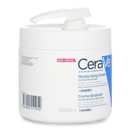 CeraVe Moisturising Cream For Dry to Very Dry Skin (With Pump)(Random Packaging) 454g/16oz