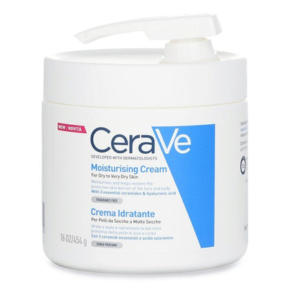 CeraVe Moisturising Cream For Dry to Very Dry Skin (With Pump)(Random Packaging) 454g/16oz