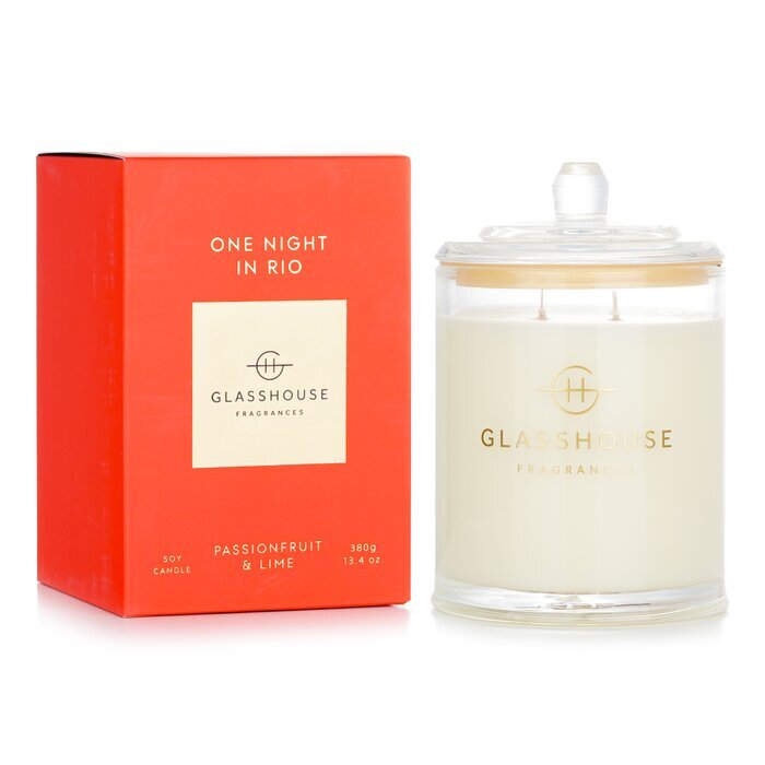 Glasshouse Triple Scented Soy Candle - One Night In Rio (Passionfruit & Lime) 380g/13.4oz
