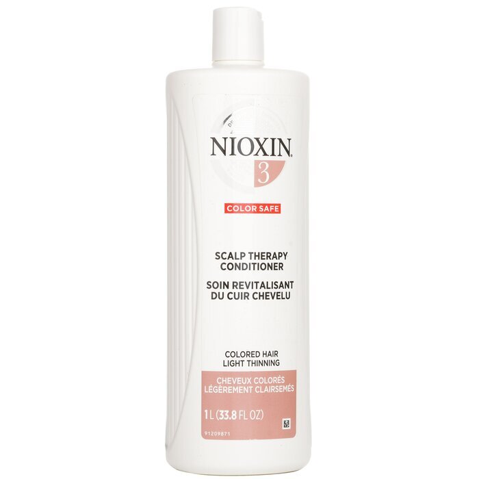 Nioxin Density System 3 Scalp Therapy Conditioner (Colored Hair, Light Thinning, Color Safe) (Random Packaging) 1000ml/33.8oz