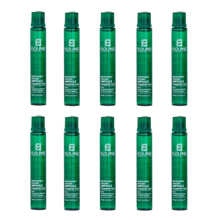 Floland Biotin Scalp Cooling Ampoule (For Scalp & Hair Care) (Exp. Date 30 Nov 2025) 10x13ml/0.43oz