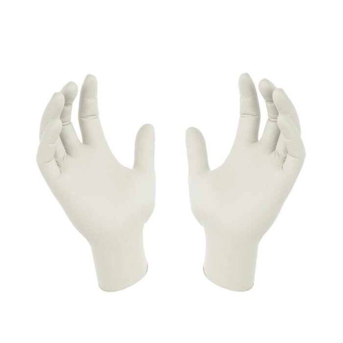 KQ Protos - Latex Examination Gloves -white (M) M