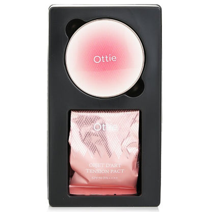 Ottie Objet D’art Tension Pact SPF50 PA++++ & Refill  # 23 Natural (Exp. Date 28 Feb 2026) 2x15g/0.52oz
