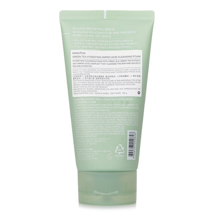 Innisfree Green Tea Hydrating Amino Acid Cleansing Foam (Random Packaging) 150g/5.29oz