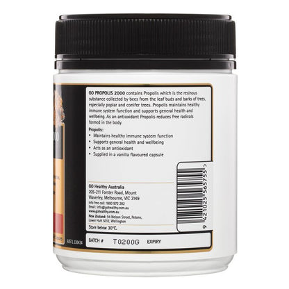 Go Healthy [Authorized Sales Agent] GO Propolis 2,000mg - 200 Softgel Caps 60pcs/box