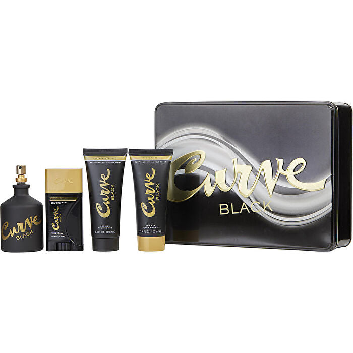 Liz Claiborne Curve Black Cologne Spray 120ml/4.2oz & After Shave Balm 90ml/3.4oz & Shower Gel 90ml/3.4oz & Deodorant Stick 30ml/1.7oz