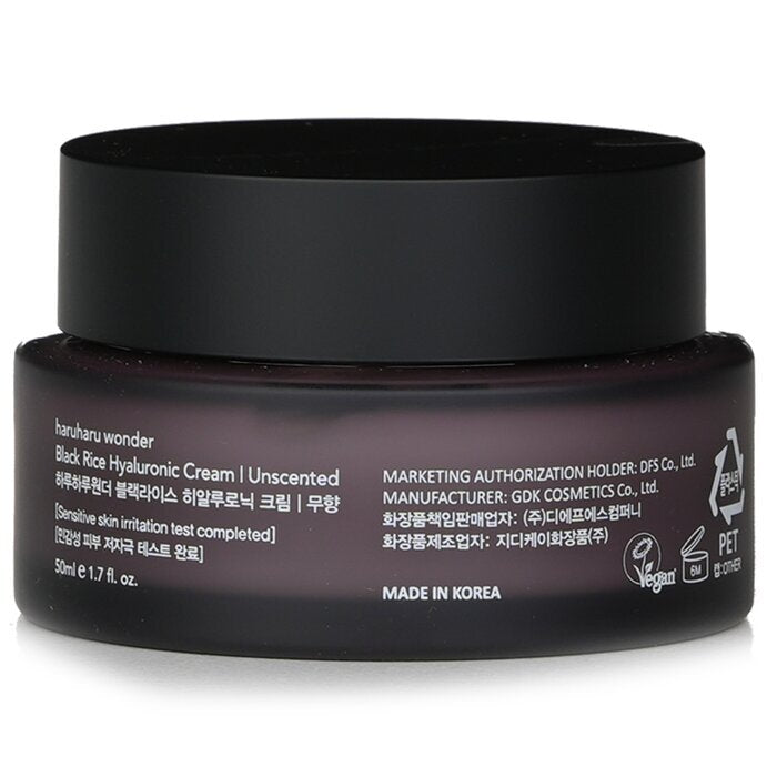 Haruharu Wonder Black Rice Hyaluronic Cream (Unscented) (Exp. Date 27 Mar 2026) 50ml/1.7oz