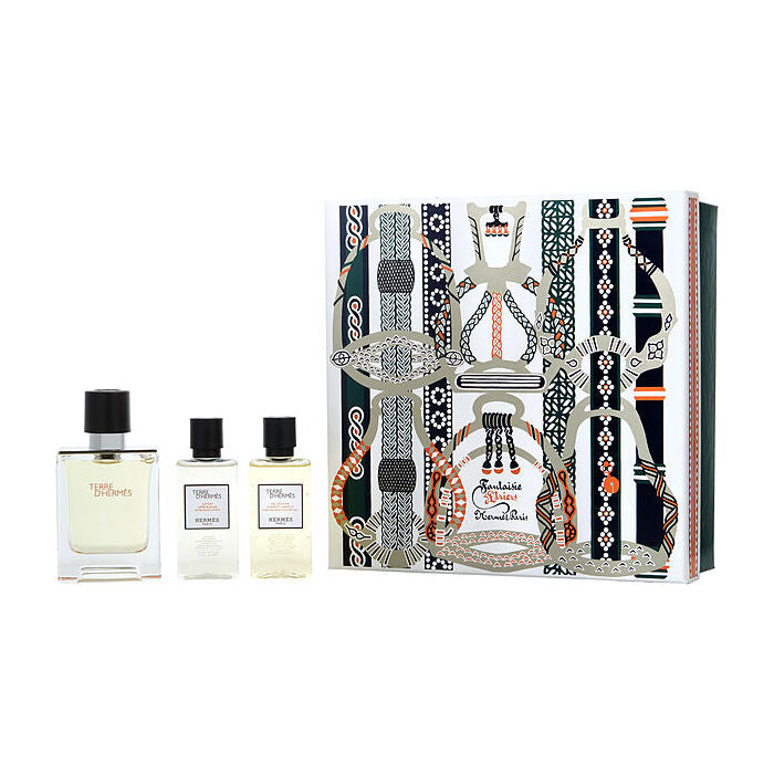 Hermes Terre D'hermes Eau De Toilette Spray 30ml/1.6oz & Aftershave Lotion 30ml/1.4oz & Shower Gel 30ml/1.4oz