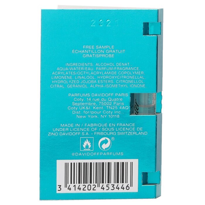 Davidoff Cool Water Edt Spray (Miniature) 1.2ml/0.04oz