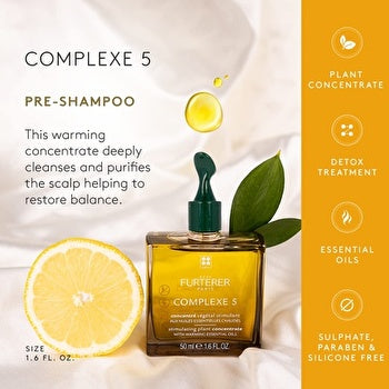 Rene Furterer Complexe 5 Head Spa Stimulating Concentrate Stength & Vitalit Oil (Pre Shampoo)(Random Packing) 50ml/3.3oz