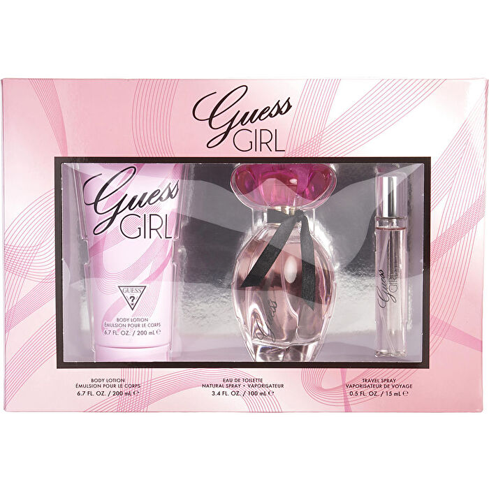 Guess Girl Eau De Toilette Spray 90ml/3.4oz & Body Lotion 6.7 & Eau De Toilette Spray 0.5oz