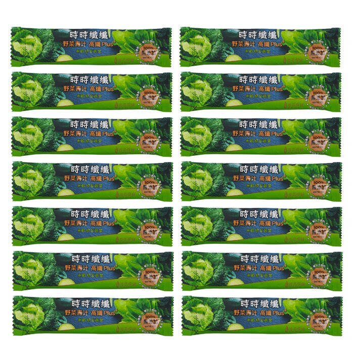 EcKare Evergreen Wild Vegetable Green Juice High Fiber Plus+ 14pcs/box