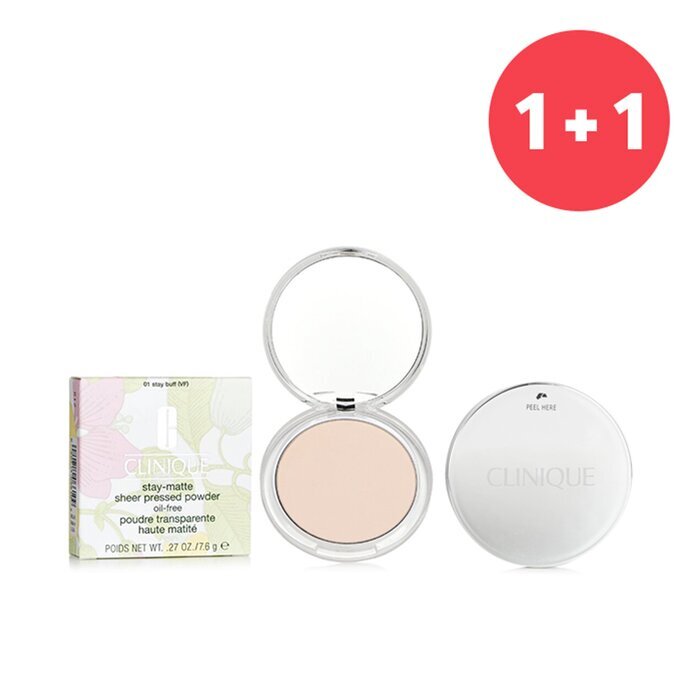 Clinique 【1+1 Set】Stay Matte Powder Oil Free - No. 01 Stay Buff 7.6g/0.27oz