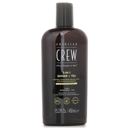 American Crew 3-in-1 Ginger + Tea Shampoo, Conditioner And Body Wash 450ml/15.2oz